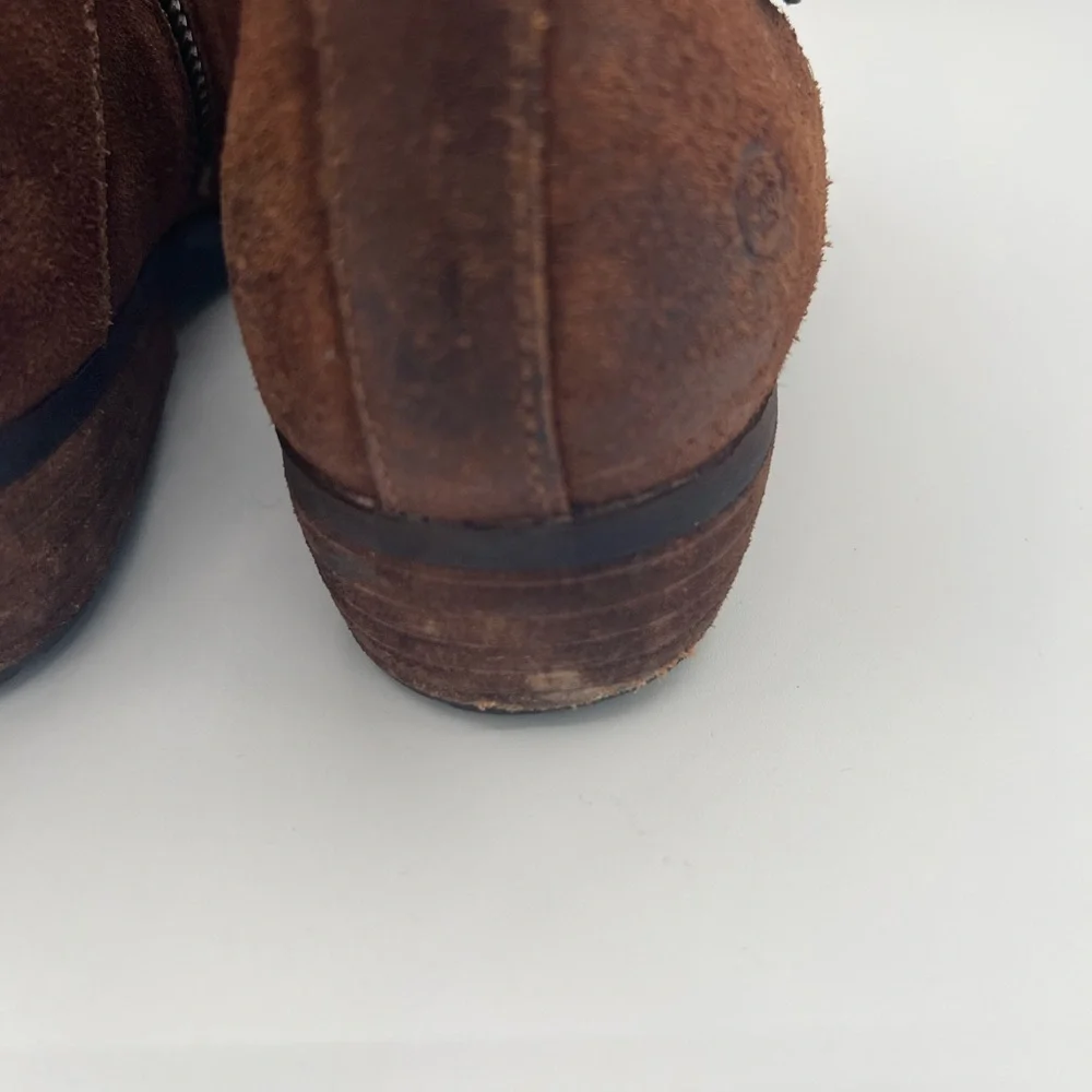 Born Jorgette Ankle Boots in Distressed Suede Brown size 8.5 - Picture 10 of 10